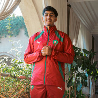 PUMA Maroc Pre-Match Veste d'Entraînement Woven 2024-2026 Rouge Vert