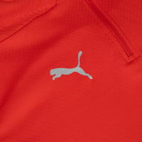 PUMA Maroc Survêtement 1/4-Zip 2024-2026 Rouge Noir Argenté