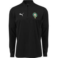 PUMA Maroc Survêtement 1/4-Zip 2024-2026 Noir Argenté