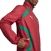 PUMA Maroc Pre-Match Veste d'Entraînement Woven 2024-2026 Rouge Vert