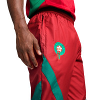 PUMA Maroc Pre-Match Pantalon d'Entraînement Woven 2024-2026 Rouge Vert