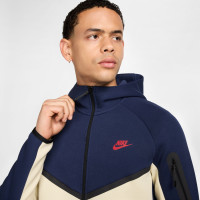 Nike Tech Fleece Sportswear Veste Bleu Foncé Beige Rouge