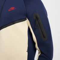 Nike Tech Fleece Sportswear Veste Bleu Foncé Beige Rouge