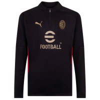 PUMA AC Milan Survêtement 1/4-Zip 2024-2025 Noir Rouge Doré