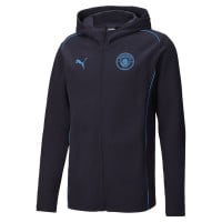 PUMA Manchester City Casuals Trainingspak Full-Zip 2024-2025 Donkerblauw Blauw