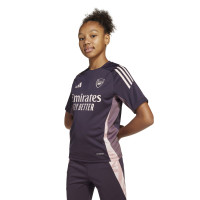 adidas Arsenal Trainingsshirt 2024-2025 Kids Donkerpaars Beige Paars