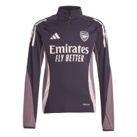 adidas Arsenal Trainingspak 1/4-Zip 2024-2025 Kids Donkerpaars Beige Paars