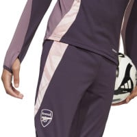 adidas Arsenal Trainingspak 1/4-Zip 2024-2025 Kids Donkerpaars Beige Paars