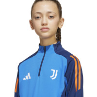 adidas Juventus Trainingspak 1/4-Zip 2024-2025 Kids Blauw Oranje Wit