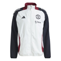 adidas Manchester United Présentation Survêtement Full-Zip 2024-2025 Blanc Noir Rouge