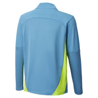 PUMA Manchester City Haut d'Entraînement 1/4 Zip 2024-2025 Bleu Clair Jaune