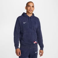 Nike Paris Saint-Germain Club Survêtement Sweat à Capuche 2024-2025 Bleu Foncé Blanc