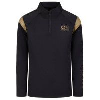 Cruyff Farrel Survêtement 1/4-Zip Enfants Noir Doré