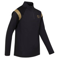 Cruyff Farrel Survêtement 1/4-Zip Enfants Noir Doré