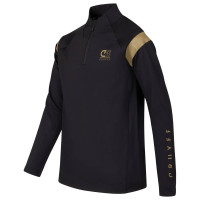 Cruyff Farrel Survêtement 1/4-Zip Enfants Noir Doré