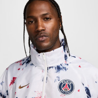 Nike Paris Saint-Germain Survêtement Windrunner 2024-2025 Blanc Bleu Foncé Rouge Doré