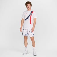 Nike Paris Saint-Germain Iconic Ensemble Woven 2024-2025 Blanc Bleu Foncé Rouge