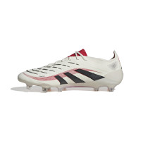 adidas Predator Elite Gazon Naturel Chaussures de Foot (FG) Blanc Noir Rouge