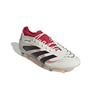 adidas Predator Elite Gazon Naturel Chaussures de Foot (FG) Blanc Noir Rouge