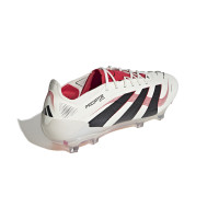 adidas Predator Elite Gazon Naturel Chaussures de Foot (FG) Blanc Noir Rouge