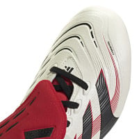 adidas Predator League FT IJzeren-Nop Voetbalschoenen (SG) Wit Zwart Rood