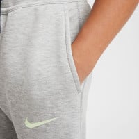 Nike FC Barcelone Tech Fleece Pantalon de Jogging 2024-2025 Enfants Gris Vert Clair