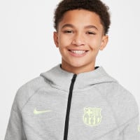 Nike FC Barcelone Tech Fleece Veste 2024-2025 Enfants Gris Vert Clair