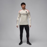 Nike Paris Saint-Germain x Jordan Strike Haut d'Entraînement 1/4-Zip 2024-2025 Blanc Cassé Rose Noir