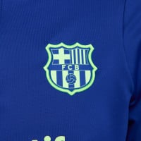 Nike FC Barcelona Strike Trainingstrui 1/4-Zip 2024-2025 Dames Blauw Lichtgroen Grijs