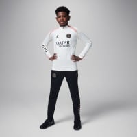 Nike Paris Saint-Germain x Jordan Strike Haut d'Entraînement 1/4-Zip 2024-2025 Enfants Blanc Cassé Rose Noir