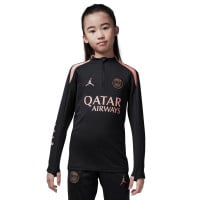 Nike Paris Saint-Germain x Jordan Strike Haut d'Entraînement 1/4-Zip 2024-2025 Enfants Noir Rose