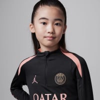 Nike Paris Saint-Germain x Jordan Strike Haut d'Entraînement 1/4-Zip 2024-2025 Enfants Noir Rose