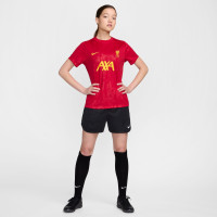 Nike Liverpool Pre-Match Trainingsshirt 2024-2025 Dames Rood Geel