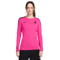 Nike Chelsea Strike Trainingsshirt Lange Mouwen 2024-2025 Dames Roze Zwart