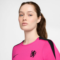 Nike Chelsea Strike Trainingsshirt Lange Mouwen 2024-2025 Dames Roze Zwart