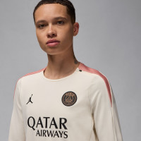 Nike Paris Saint-Germain x Jordan Strike Trainingsshirt Lange Mouwen 2024-2025 Dames Gebroken Wit Roze Zwart