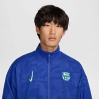 Nike FC Barcelona Anthem Trainingsjack 2024-2025 Blauw Lichtgroen