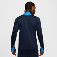 Nike Chelsea Strike Trainingstrui 1/4-Zip 2024-2025 Donkerblauw Blauw