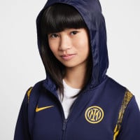 Nike Inter Milan Strike Survêtement à Capuche Full-Zip 2024-2025 Enfants Bleu Foncé Doré