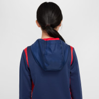 Nike Paris Saint-Germain Trainingspak Full-Zip Hooded 2024-2025 Kids Donkerblauw Rood