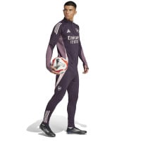 adidas Arsenal Trainingspak 1/4-Zip 2024-2025 Donkerpaars Beige Paars