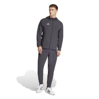 adidas Tiro 25 Vis Tech Pro Survêtement à Capuche Full-Zip Gris Foncé Noir