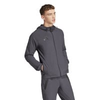 adidas Tiro 25 Vis Tech Pro Veste d'Entraînement à Capuche Gris Foncé Noir