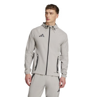 adidas Tiro 25 Vis Tech Competition Hooded Trainingspak Full-Zip Grijs Zwart