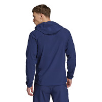 adidas Tiro 25 Vis Tech Competition Hooded Trainingspak Full-Zip Donkerblauw Zwart