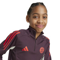 adidas Bayern Munich Survêtement 1/4-Zip 2024-2025 Enfants Bordeaux Blanc Rouge