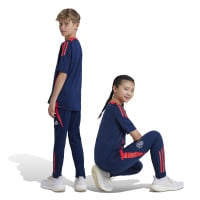 adidas Manchester United Pantalon d'Entraînement 2024-2025 Enfants Bleu Foncé Rouge Argenté