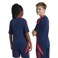 adidas Manchester United Trainingsshirt 2024-2025 Kids Donkerblauw Rood Zilver