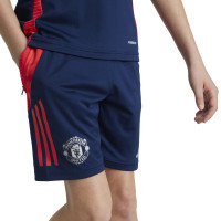 adidas Manchester United Trainingsbroekje 2024-2025 Kids Donkerblauw Rood Zilver