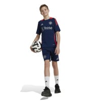 adidas Manchester United Ensemble Training 2024-2025 Enfants Bleu Foncé Rouge Argenté